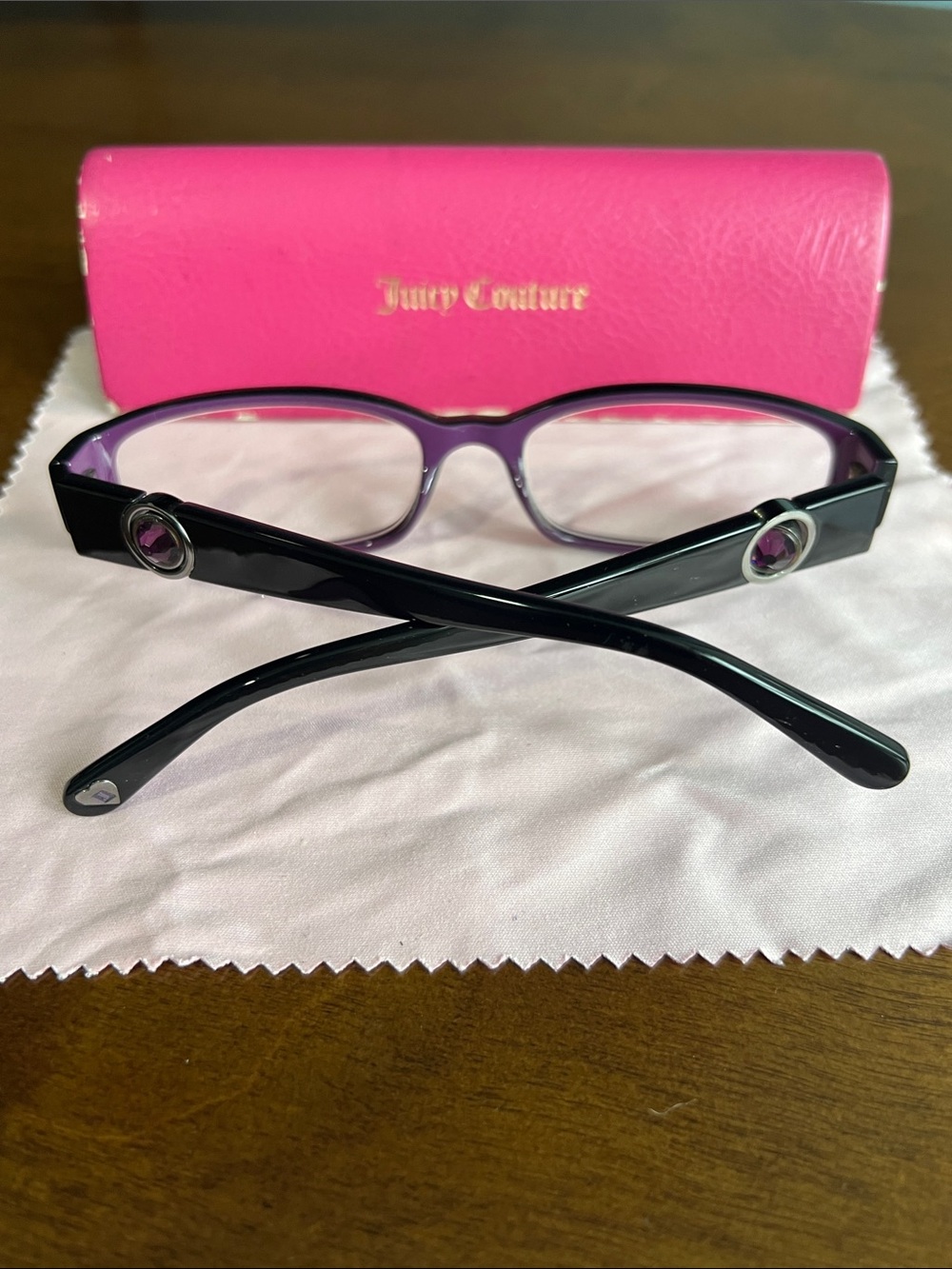Juicy Couture Black Frames with Purple Temples kids Glasses